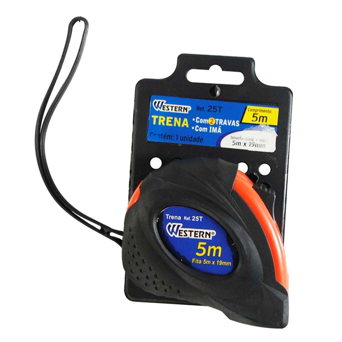 Trena com Dupla Trava 5m x 19mm 25T Western - Preto