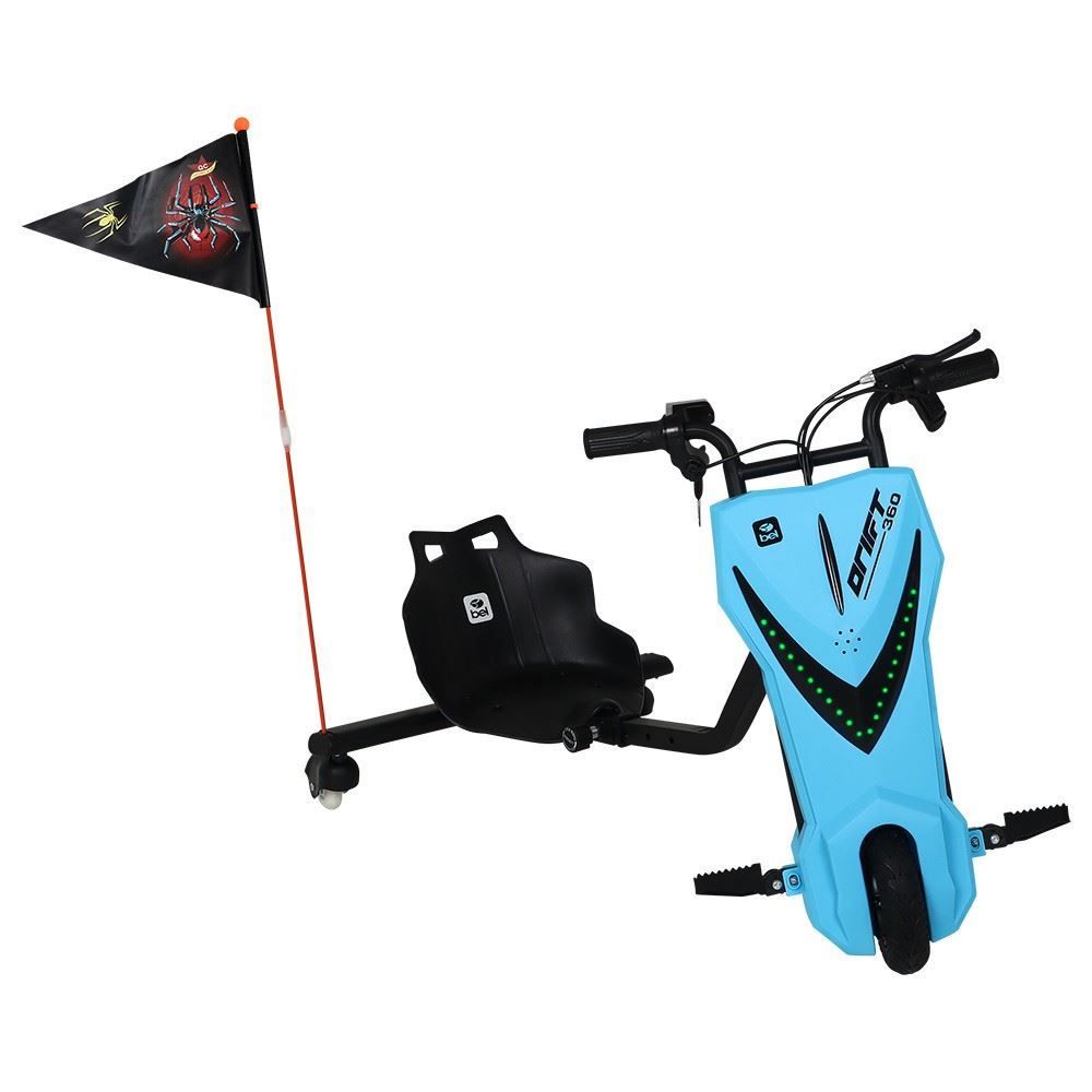 Triciclo Elétrico Drift 250W com 3 Velocidades - Azul