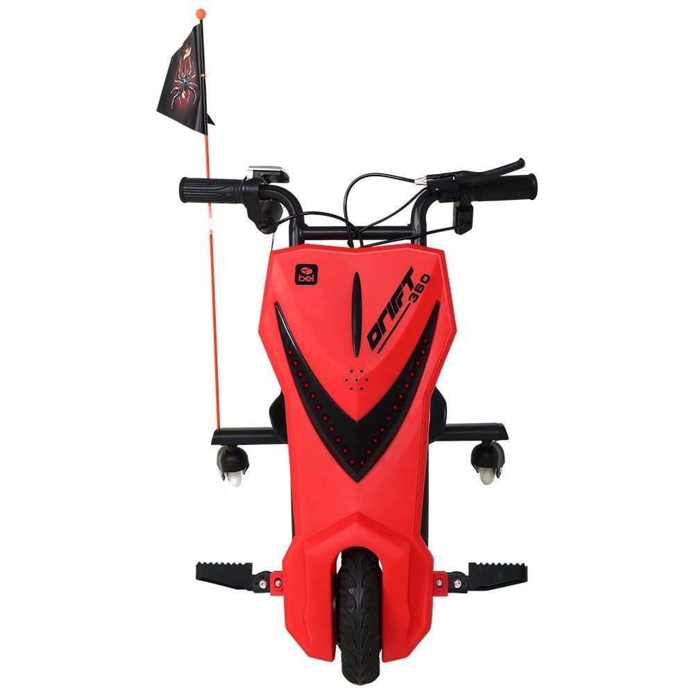 Triciclo Elétrico Drift 250W com 3 Velocidades - Vermelho