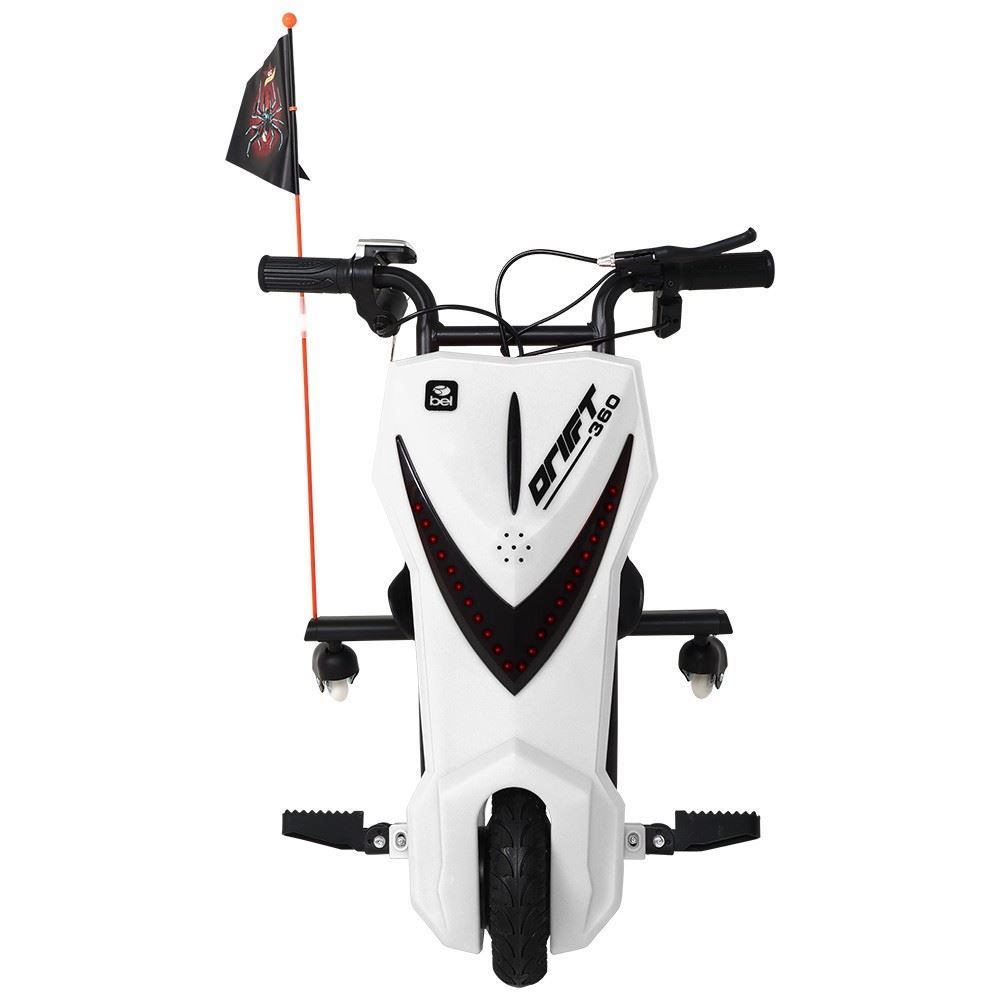 Triciclo Elétrico Drift 250W com 3 Velocidades - Branco