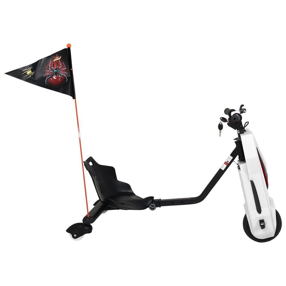 Triciclo Elétrico Drift 250W com 3 Velocidades - Branco