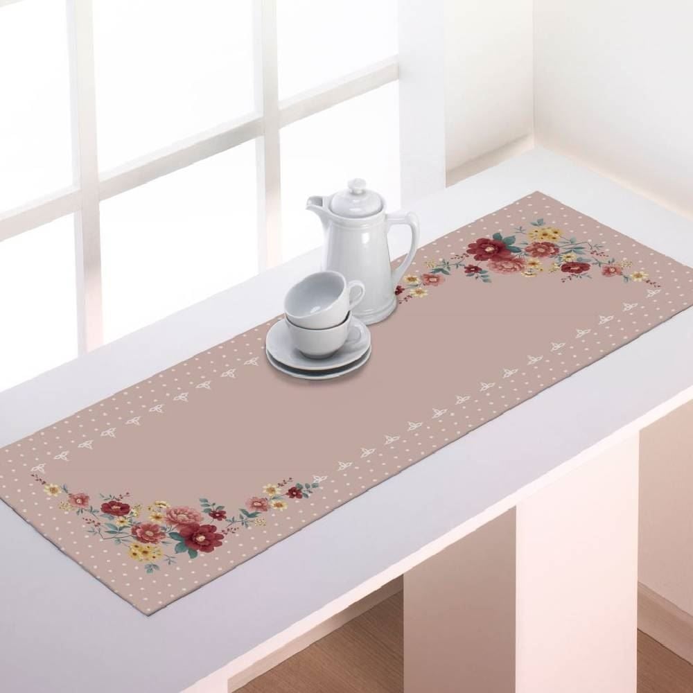 Trilho De Mesa Athenas 45Cm X 1,20M Döhler - Flores Vintage