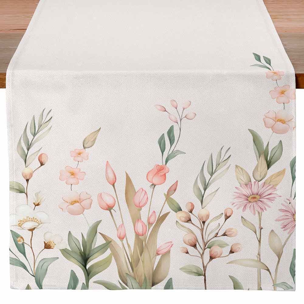 Trilho De Mesa 45 X 1,20 M Clean Renova Döhler - Flores Salmão