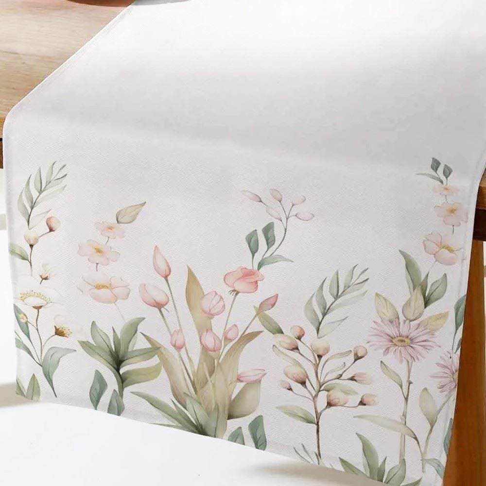 Trilho De Mesa 45 X 1,20 M Clean Renova Döhler - Flores Salmão