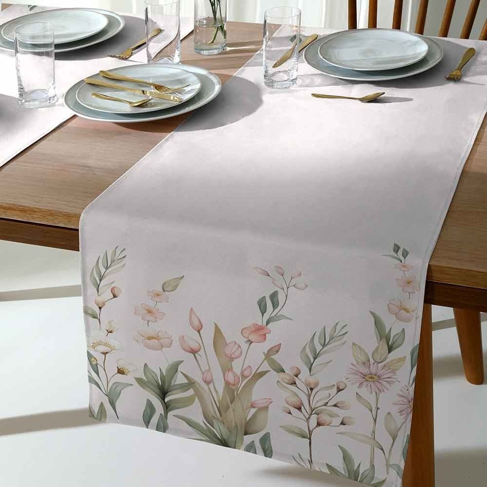Trilho De Mesa 45 X 1,20 M Clean Renova Döhler - Flores Salmão