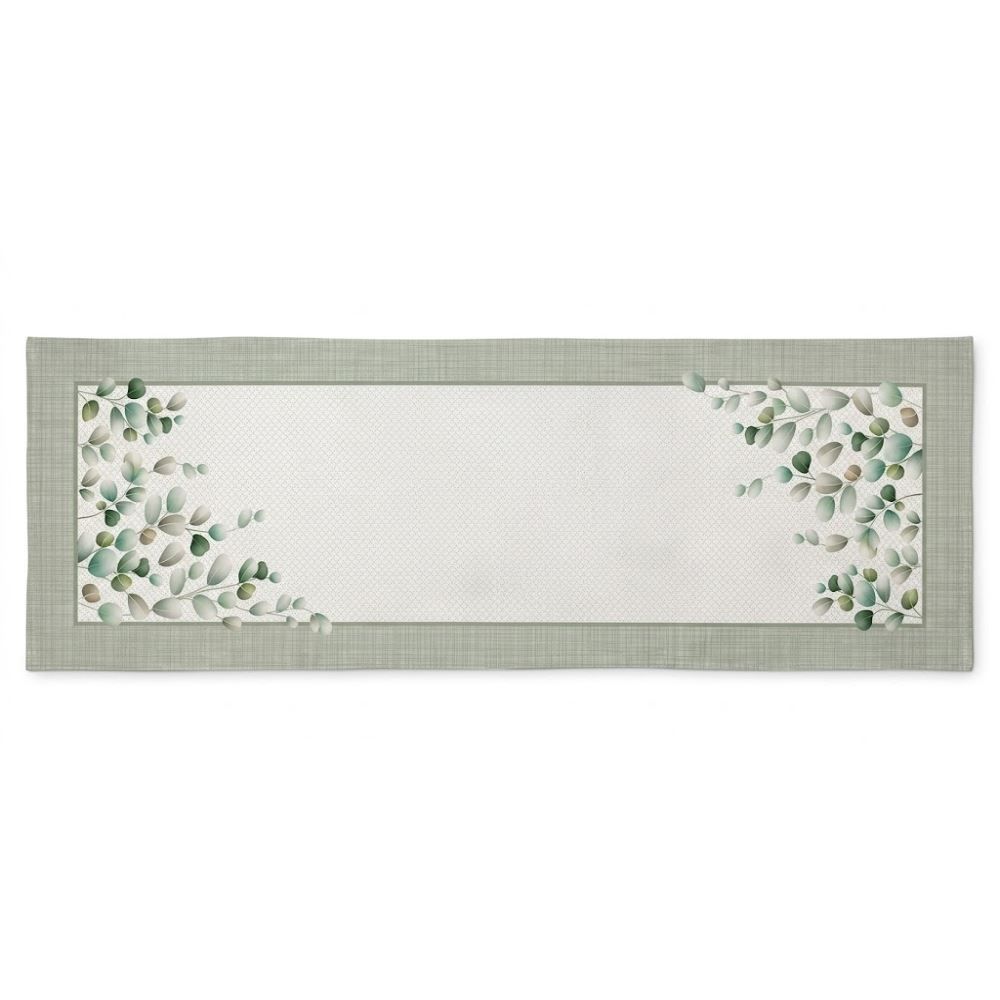 Trilho de Mesa 45 X 1,20 m Clean Renova Döhler - Folhas Verdes
