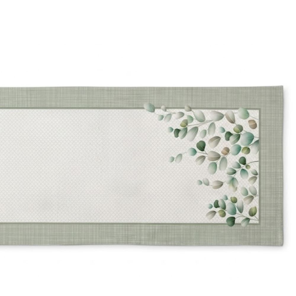 Trilho de Mesa 45 X 1,20 m Clean Renova Döhler - Folhas Verdes