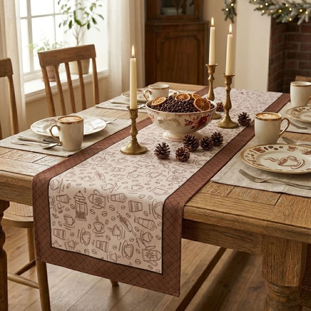 Trilho de Mesa Athenas 45Cm X 1,20M Dohler - Desenho Café