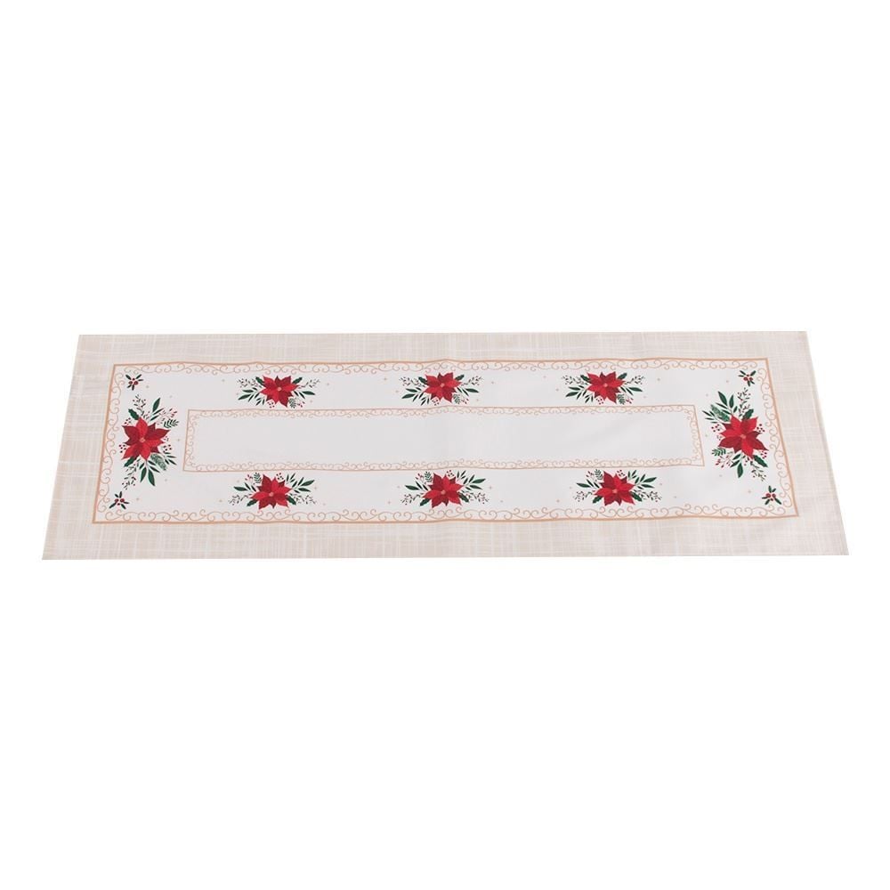 Trilho de Mesa Natalino 35X100 cm Athenas Döhler - Flor De Natal
