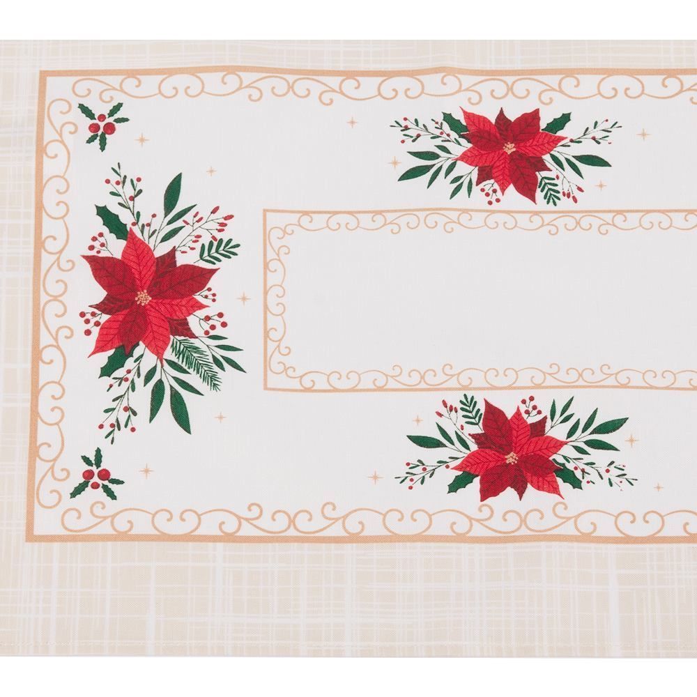 Trilho de Mesa Natalino 35X100 cm Athenas Döhler - Flor De Natal