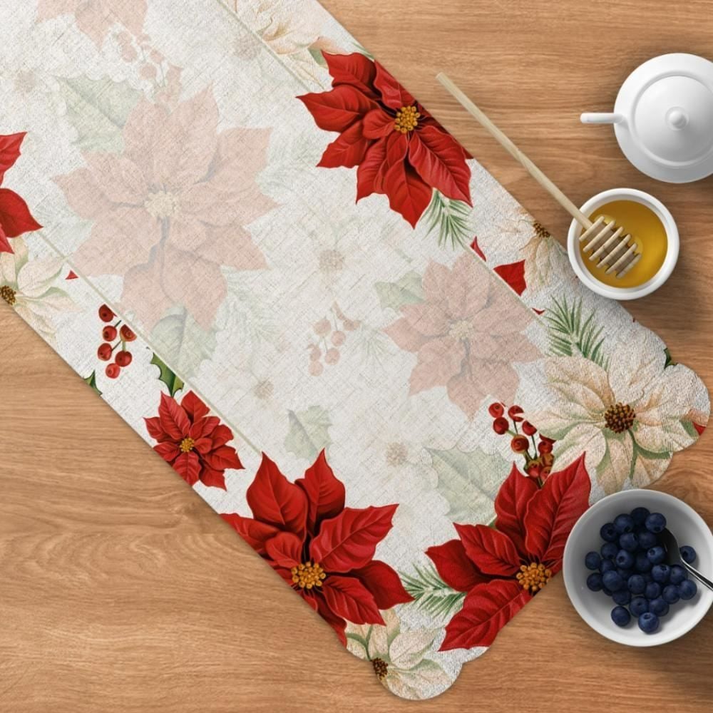 Trilho De Mesa Natalino 40 X 120Cm Havan Casa - Flores