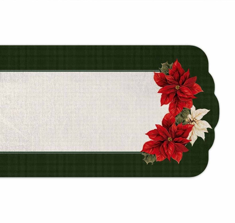 Trilho De Mesa Natalino 40X120 Cm Natal Encantado Havan Casa - FLORES VERDE