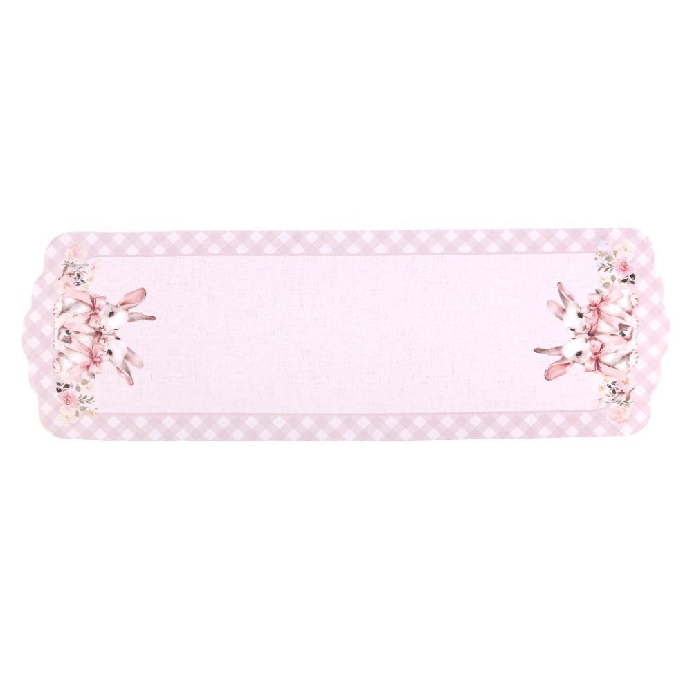 Trilho de Mesa Páscoa 40X120 cm Havan Casa - Coelho Laço Rosa