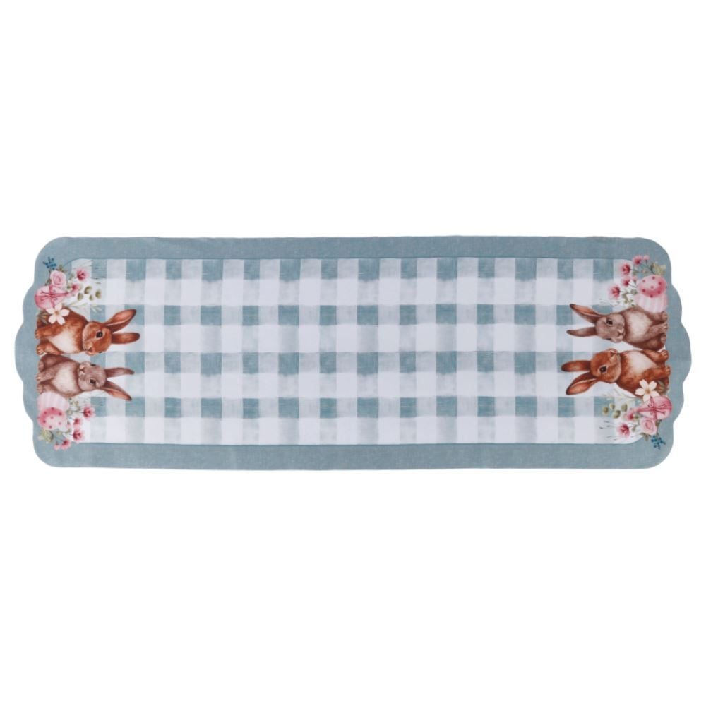 Trilho de Mesa Páscoa 40Cm X 1,20M Havan Casa - Xadrez Verde