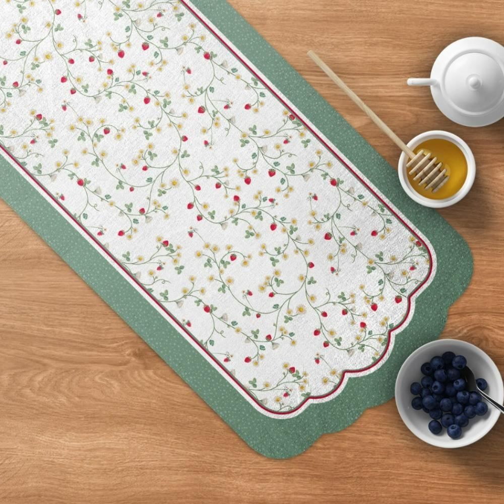 Trilho De Mesa Viena 40X120 Cm Havan Casa - Morangos