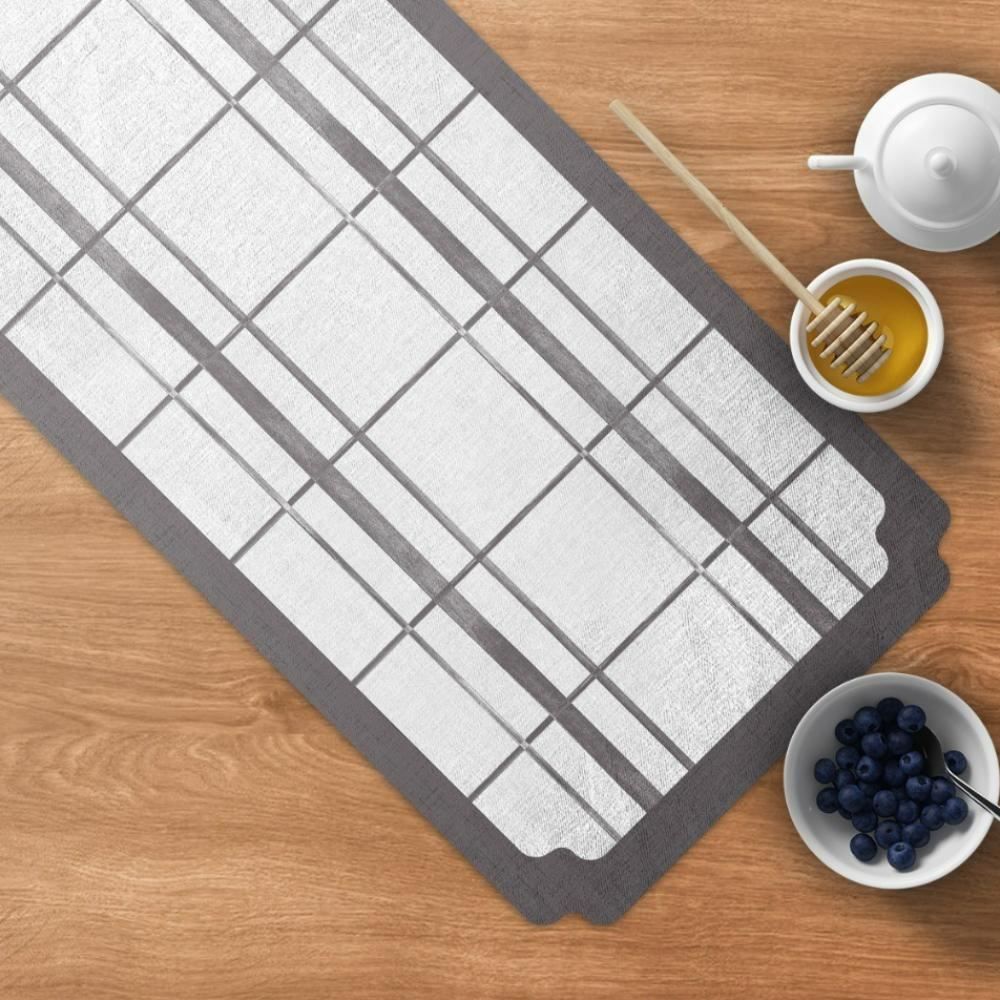 Trilho De Mesa Viena 40X120 Cm Havan Casa - Linho Cinza Urbano