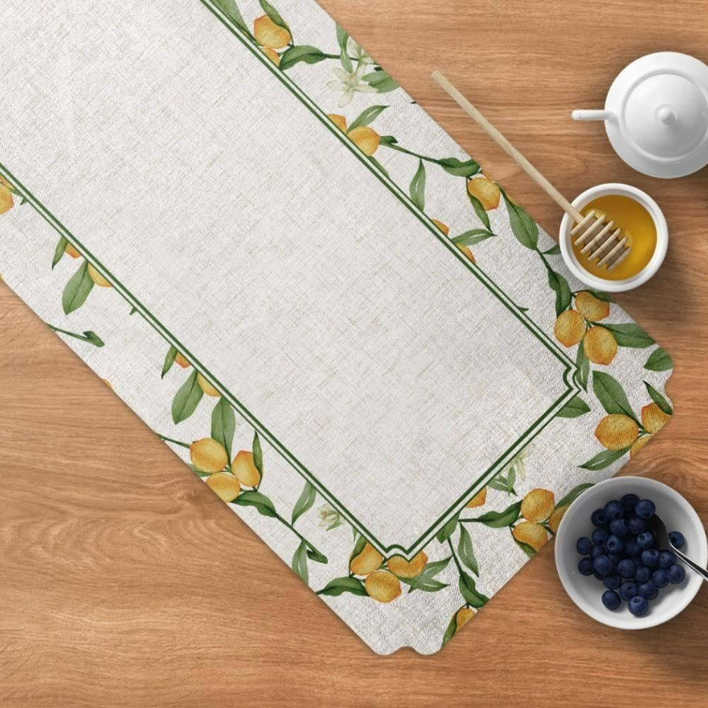 Trilho De Mesa Viena 40X120 Cm Havan Casa - Limão Siciliano