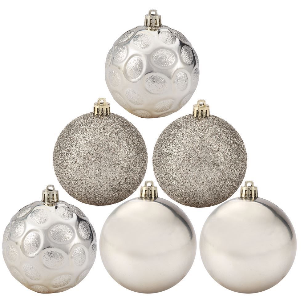 Tubo Bola De Natal Champanhe 8 Cm Com 6 Unidades Havan Casa - ST79397