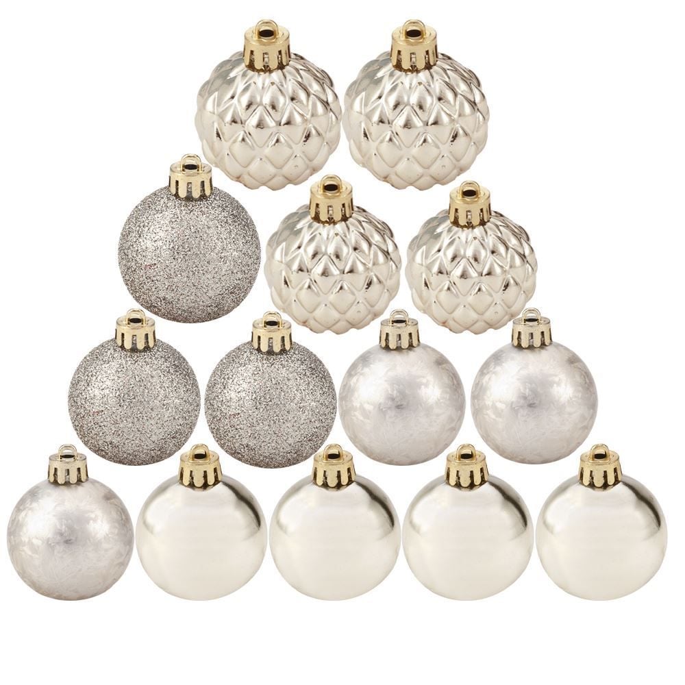 Tubo Bola De Natal Champanhe Com 14 Unidades 4 Cm Havan Casa - ST79381