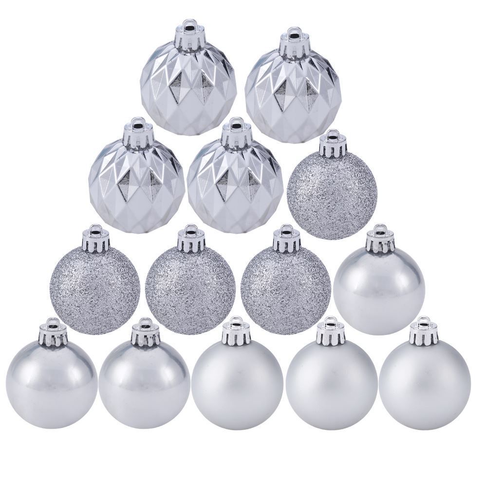 Tubo Bola De Natal Prateada 4 Cm Com 14 Unidades Havan Casa - ST79383