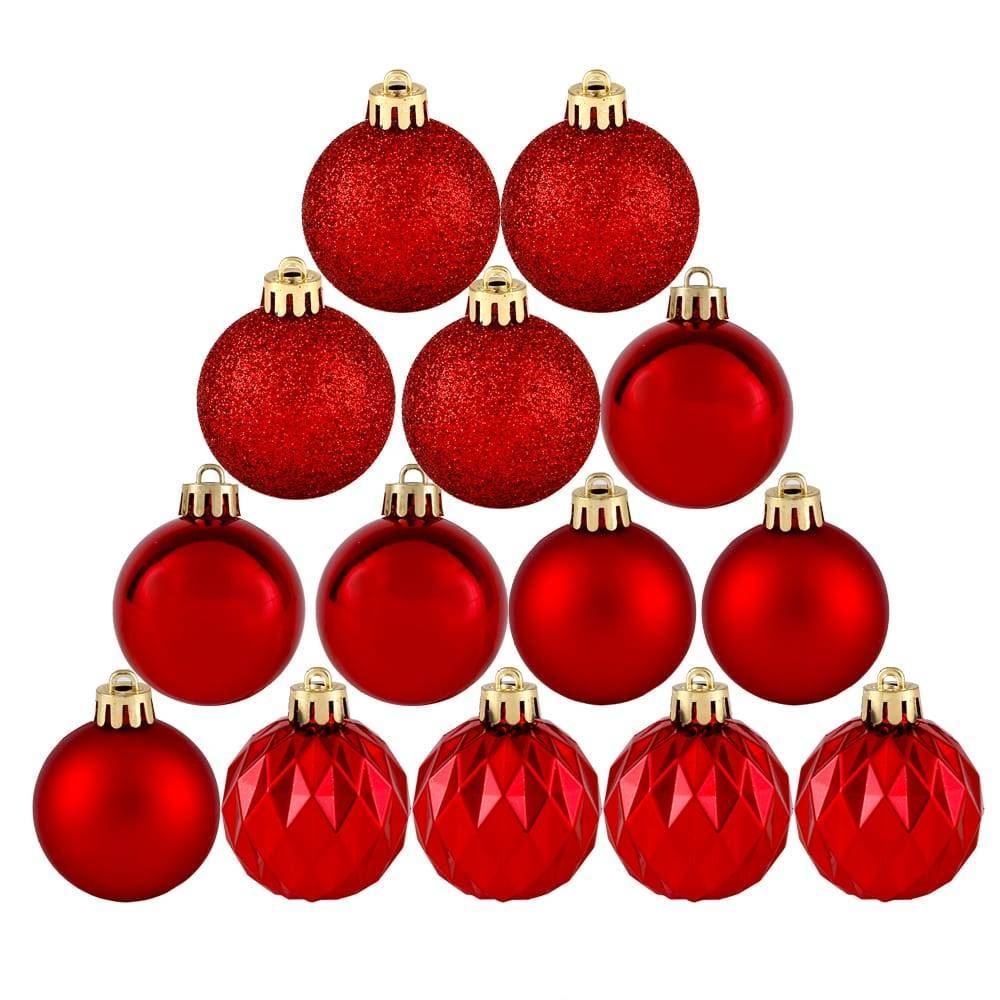 Tubo Bola De Natal Vermelho 4 Cm Com 14 Unidades Havan Casa - ST79378