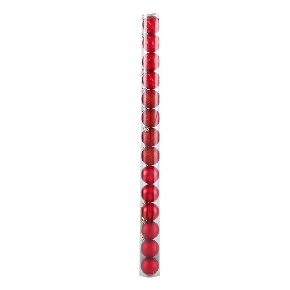 Tubo Bola De Natal Vermelho 4 Cm Com 14 Unidades Havan Casa - ST79378