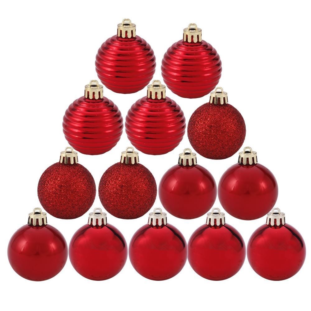 Tubo De Bolas Natalinas Vermelhas Havan Casa - 14 unidades