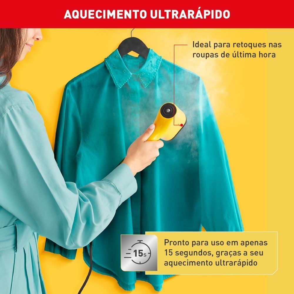 Vaporizador de Roupas Arno Pure Pop Amarelo HS26