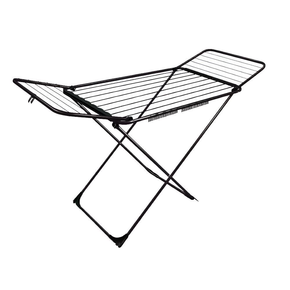 Varal De Chão Com Abas E Rodinhas Pegasús Secalux - Preto