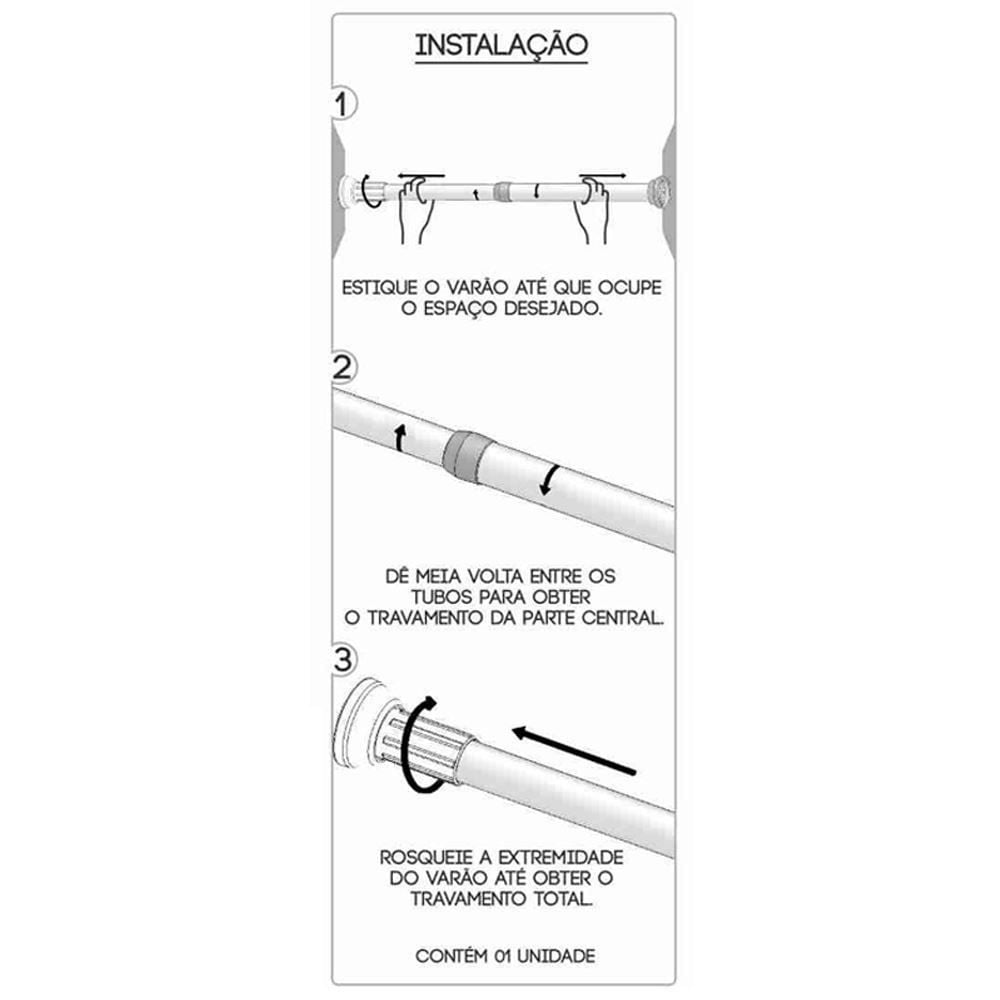 Varão Extensivo 1,05 A 1,90M Havan - Branco