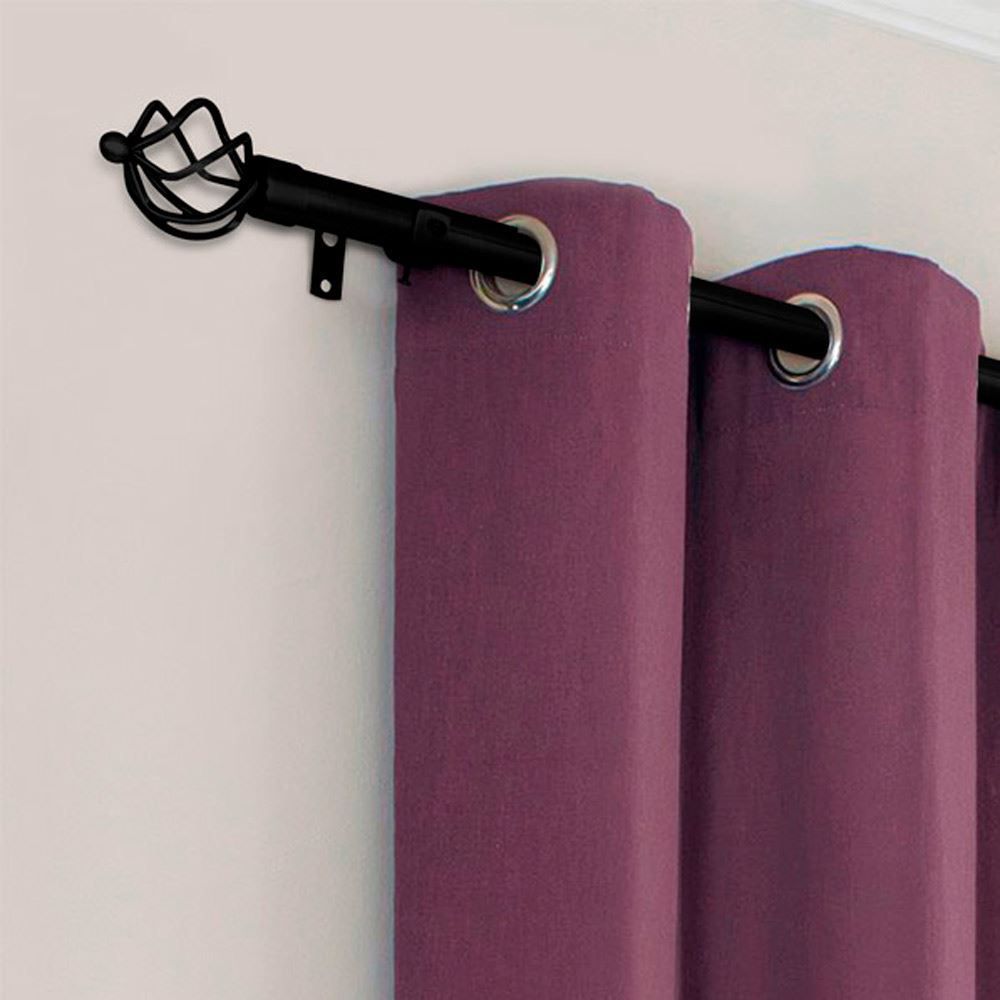 Varão Extensivo 1,20 A 2,10M Coroa Evolux - Preto