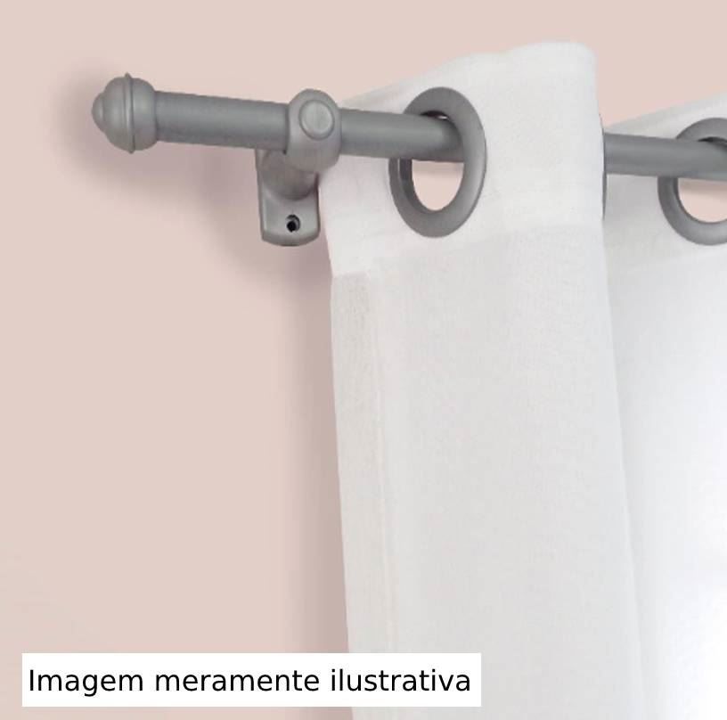 Varão De Cortina 1,50 M Grosso Havan - Prata Fosco