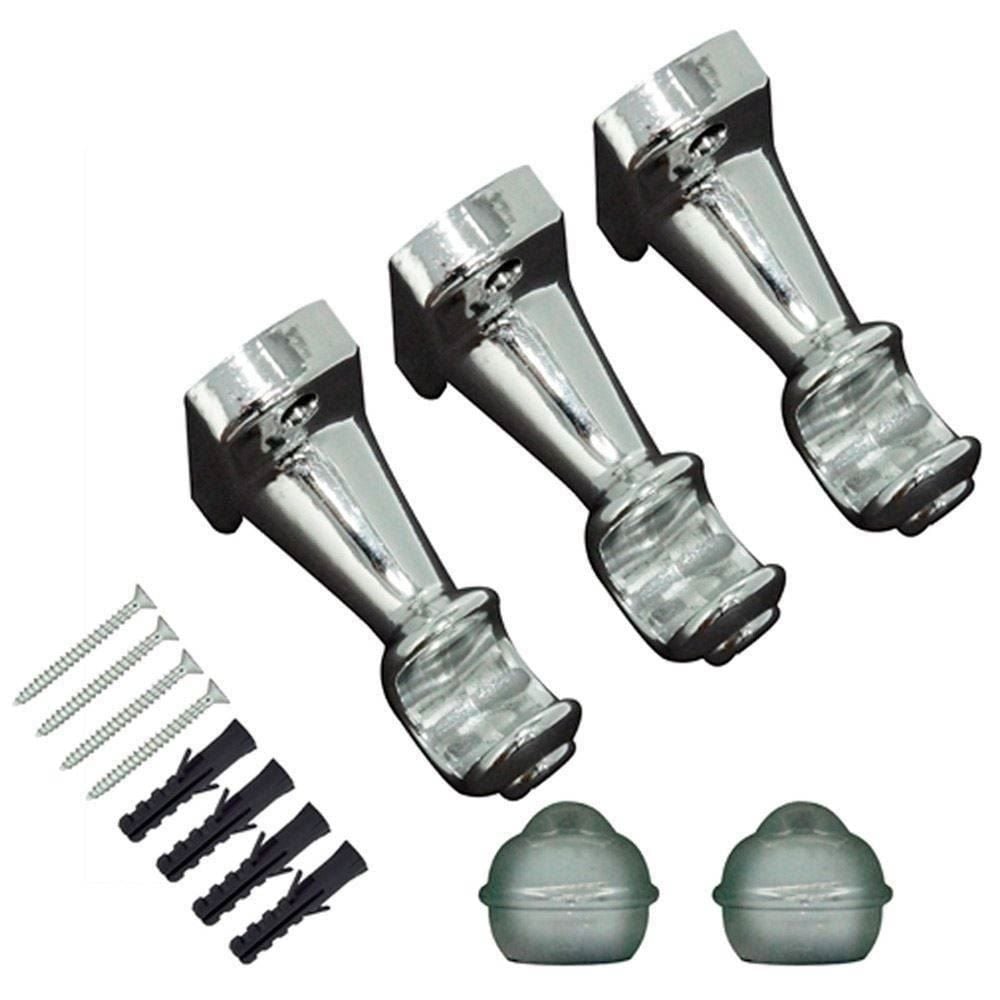 Varão de Cortina Grosso 3,00 m Havan Casa - Prata Cromado