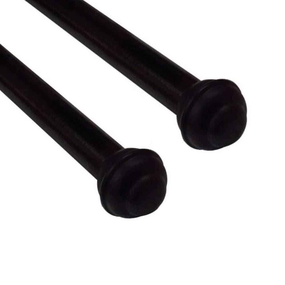 Varão de Cortina Grosso Duplo 3,00 m Fosco Havan - Preto Fosco