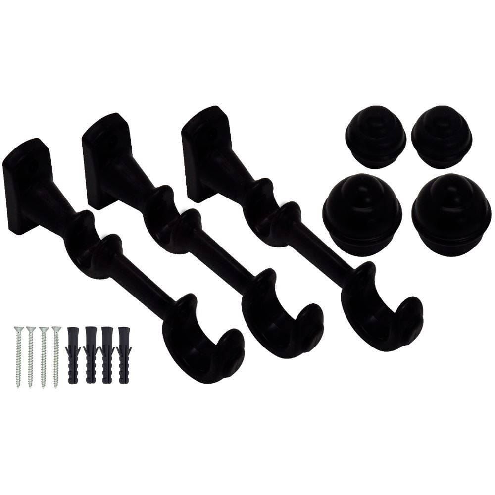 Varão De Cortina Grosso Duplo 3,00 M Fosco Havan - Preto Fosco