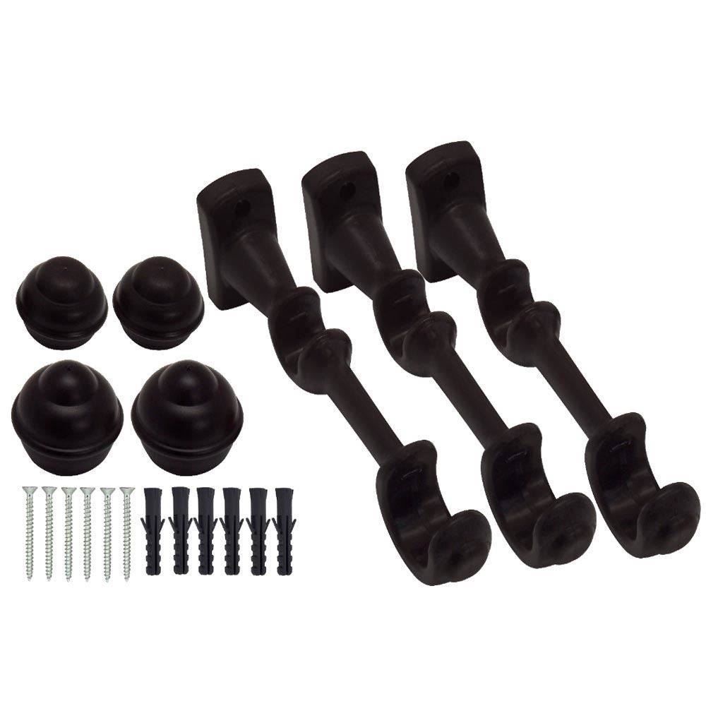 Varão De Cortina Grosso Duplo 3,00 M Fosco Havan - Imbuia Fosco