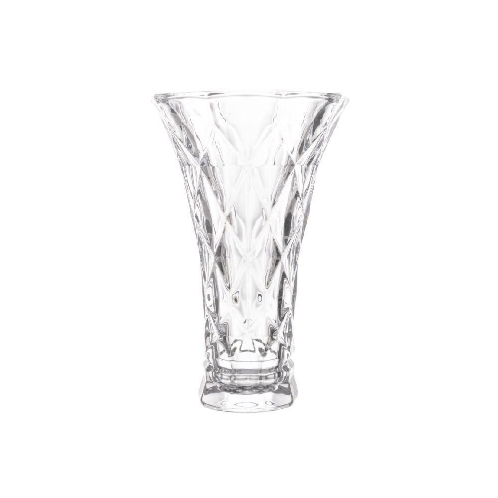Vaso De Vidro Diamante Lyor 15 Cm - Transparente