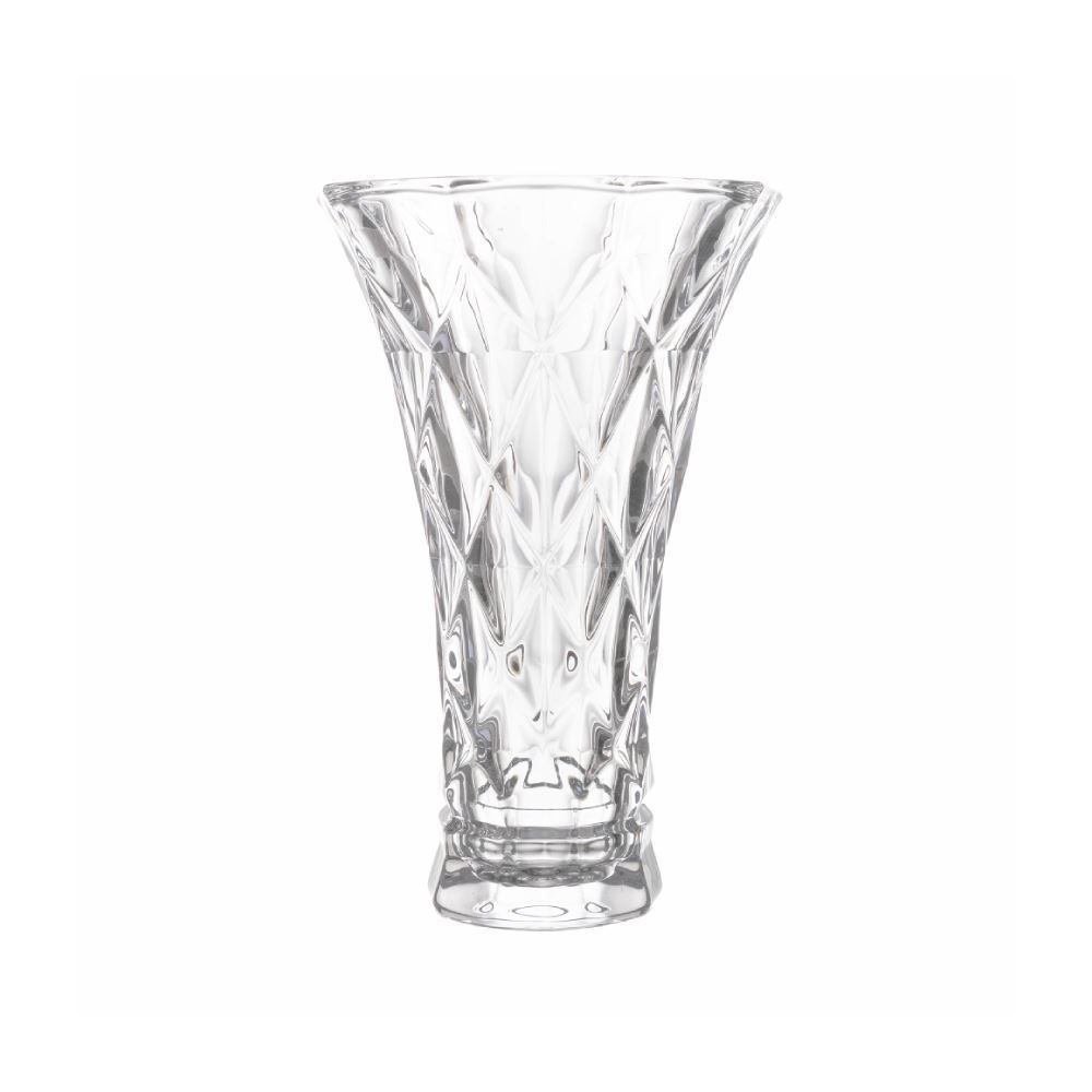 Vaso De Vidro Diamante Lyor 20 Cm - Transparente