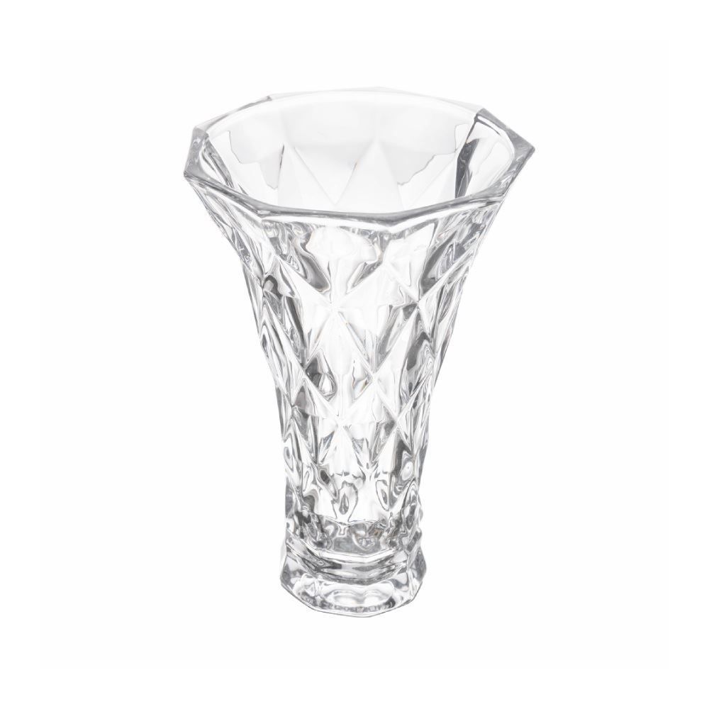 Vaso De Vidro Diamante Lyor 20 Cm - Transparente