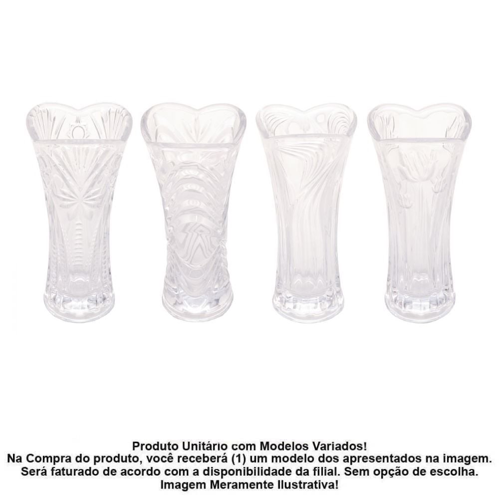 Vaso De Vidro Tulipa Lyor 18 Cm - Sortido