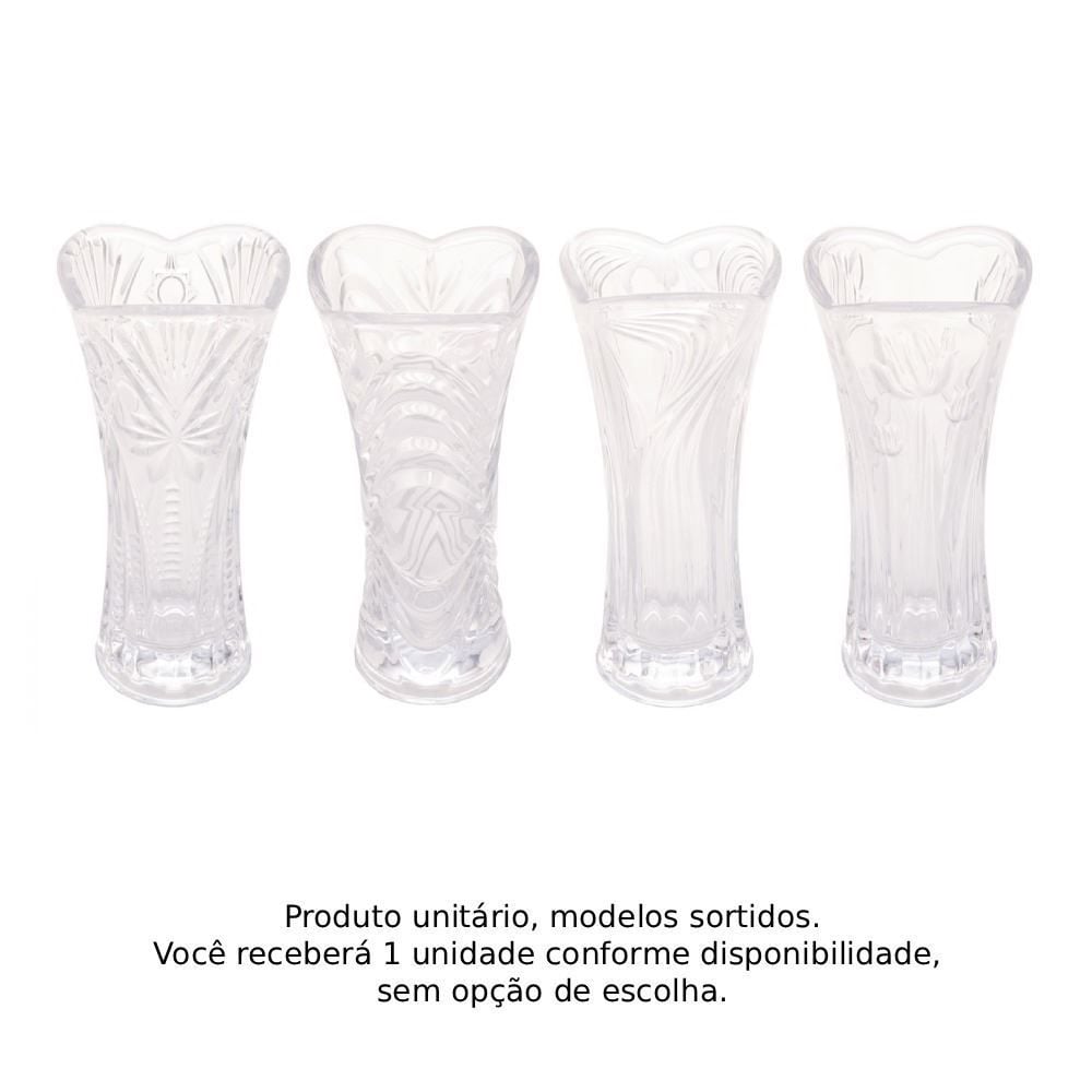 Vaso de Vidro Tulipa Lyor 18 cm - Sortido