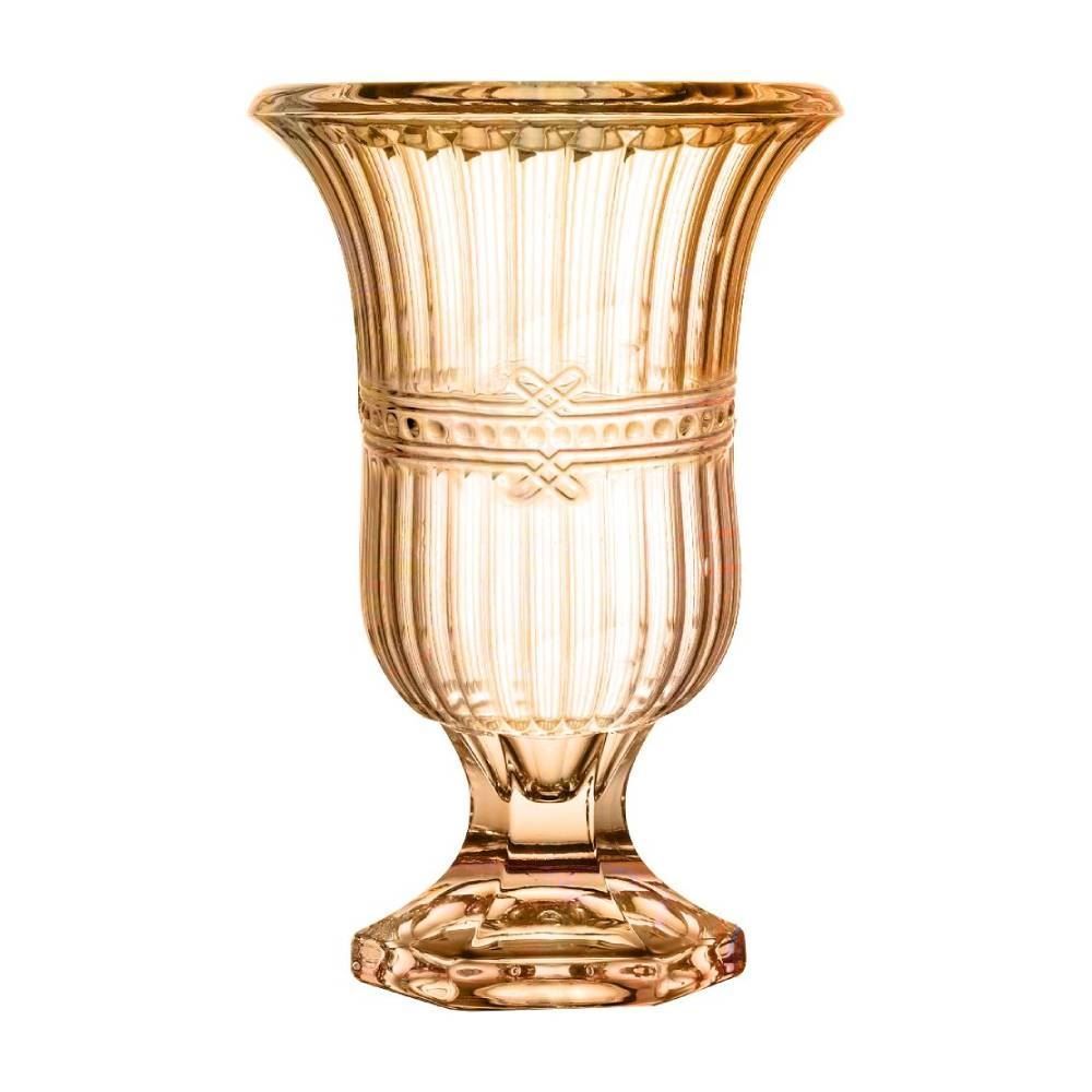 Vaso Decorativo Cristal L Hermitage 15 X 23,5 Cm - Ambar Luster