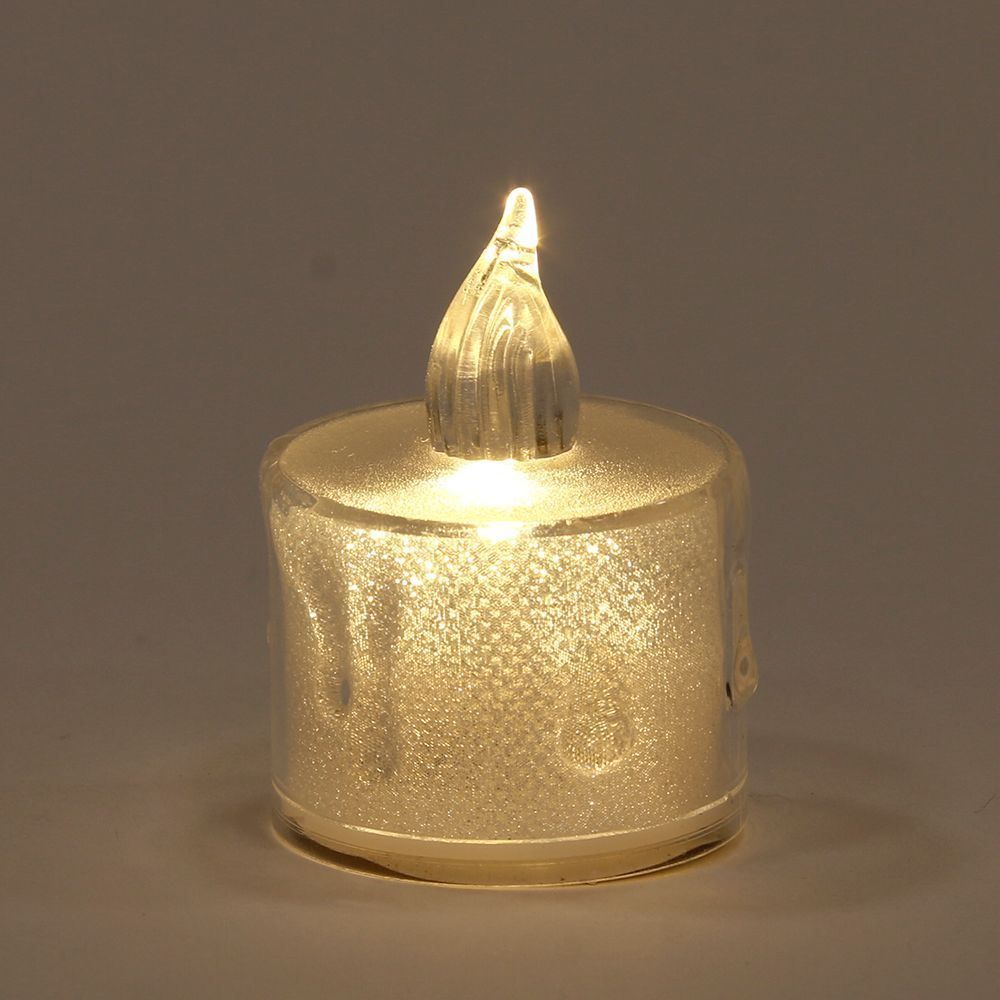 Vela Eletrônica Brilhante Tuut 5Cm - Transparente
