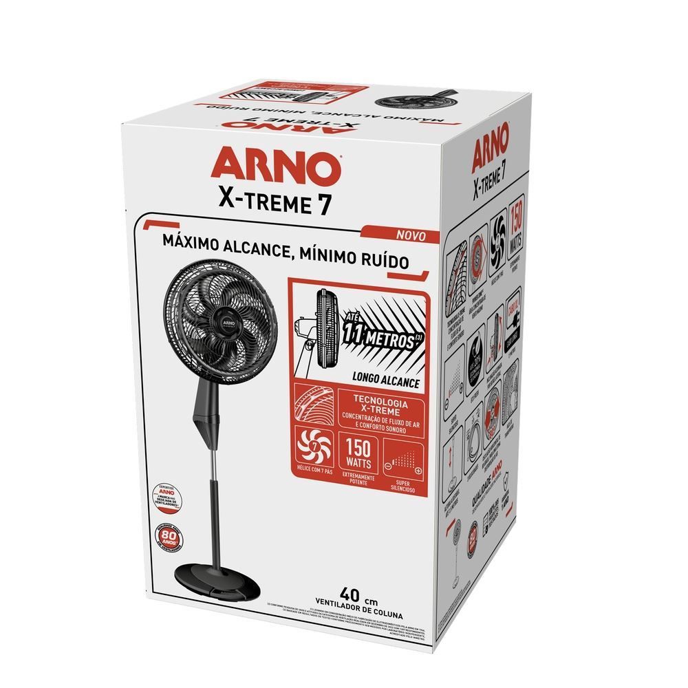 Ventilador Arno X-treme 7 de Coluna 40cm VE7C