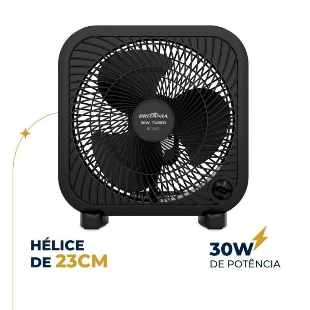 Ventilador Circulador Britânia 30W 3 Velocidades BCA25A