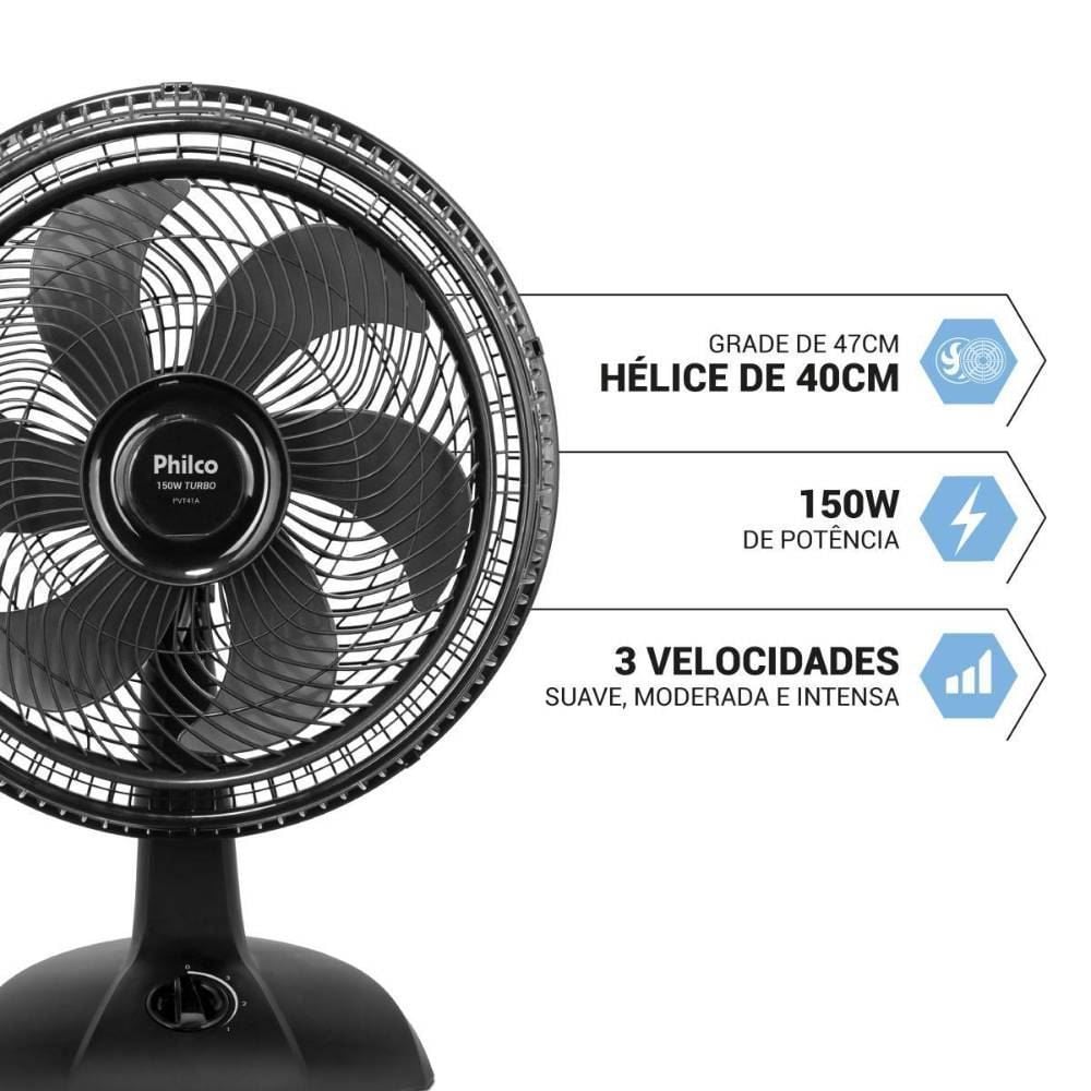 Ventilador Philco Tecnologia Maxx Force 40cm PVT41A