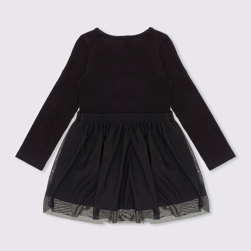 Vestido 1 a 3 anos Manga Longa Lol com Tule Brandili