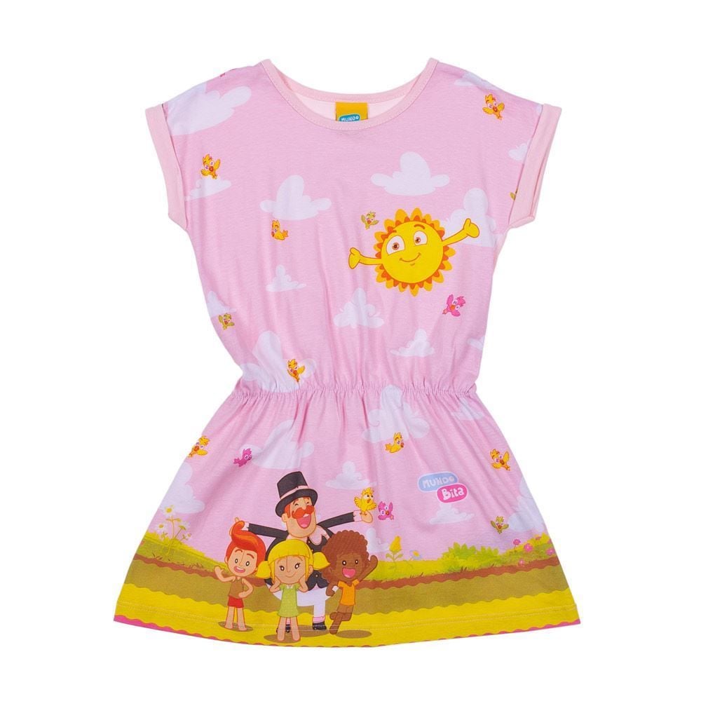 Vestido 1 a 3 Anos Mundo Bita Kamylus