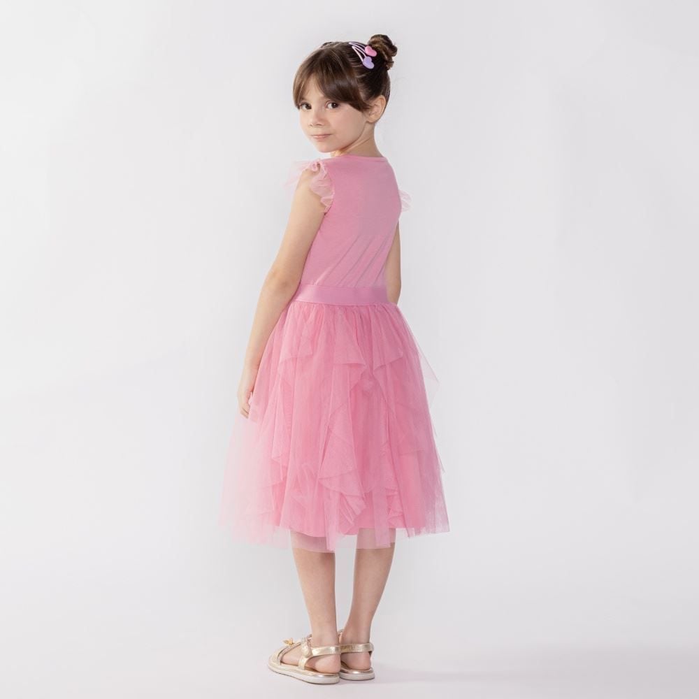 Vestido Bailarina Infantil 4 a 10 Anos Marmelada