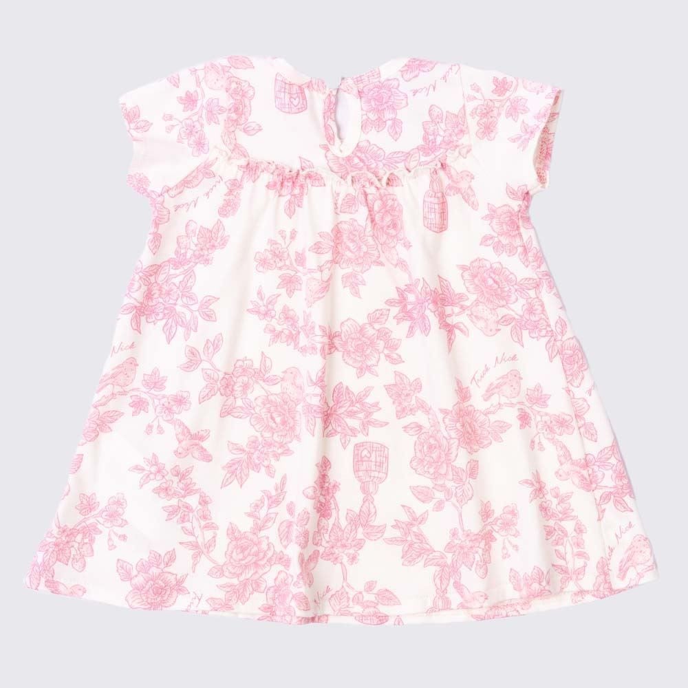 Vestido Bebê Menina De Algodão Flores Trick Nick